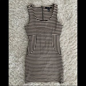 Black striped dress